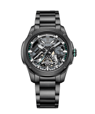WM075 Four Guardians Series 40mm 7550A Skeleton Mechanical Watch
