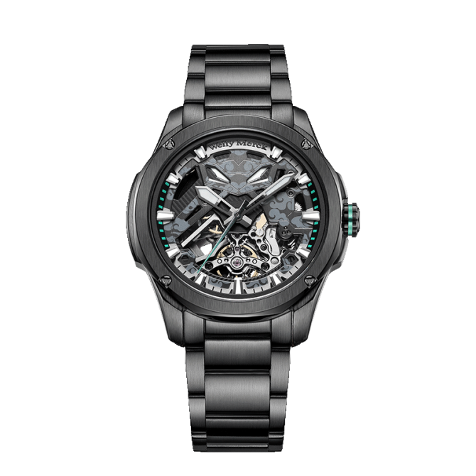 WM075 Four Guardians Series 40mm 7550A Skeleton Mechanical Watch
