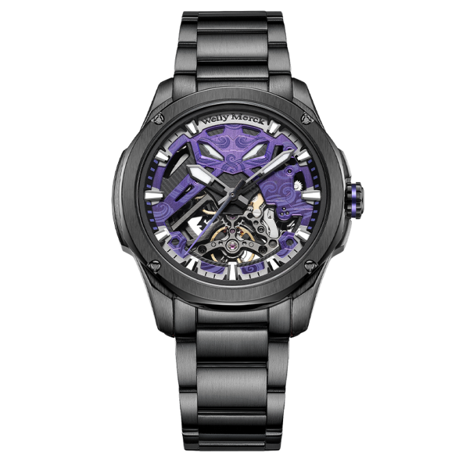 WM075 Four Guardians Series 40mm 7550A Skeleton Mechanical Watch - Image 5