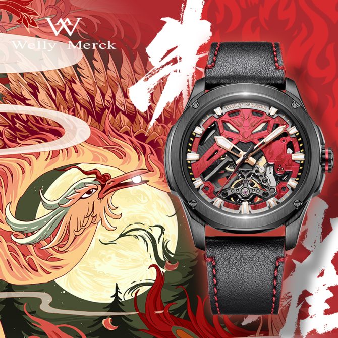 WM075 Four Guardians Series 40mm 7550A Skeleton Mechanical Watch - Image 8