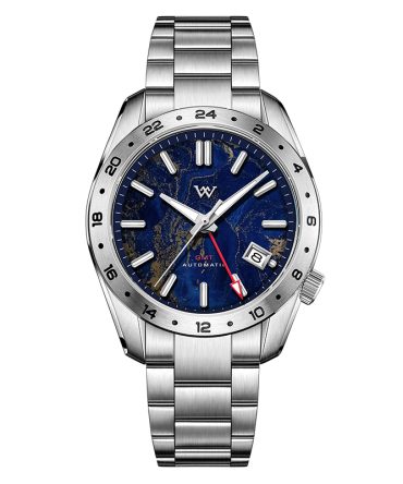WM223 GMT Watch 40.5mm Natural Lapis Lazuli/Blue Sandstone Dials NH34 Sapphire Crystal Glass with AR Coating Men's Automatic Watch